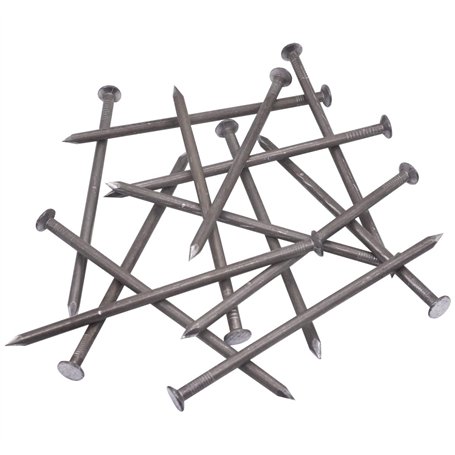 SKIR'CO Lot de 140 clous de construction à tête ronde et plate en acier 4