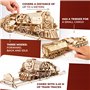 UGEARS V-Express Train à Vapeur avec Tender - Puzzle Cadeau Fête des Pères pour Adultes Kits de Modèles de Puzzle en Bois 3D pou