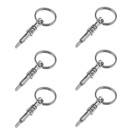 EMSea 6pcs Goupille à Dégagement Rapide 0.24" Diamètre avec Came de Descente et Goupille à Ressort Longueur 1.57'' 316 Acier Ino