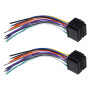 YINETTECH Lot de 2 Connecteurs Pré-câblés ISO Femelle 16 cm Prise Femelle ISO Faisceau de Câblage Compatible avec Volkswagen Com