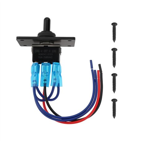 YINETTECH Interrupteurs à Bascule Momentanés à 6 Broches Et 3 Positions 15 A 250 V (on)-Off-(on) Interrupteur D'inversion de Pol