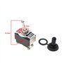 VGOL 2 Pièces Interrupteur à Bascule Double Pôle DPST on Off 53,2x33,5mm 10A 125VAC 6A 250VAC avec Capuchon Étanche en Métal Int