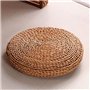Pvczool Coussin de Tissage Fait à la Main de Pouf Naturel Rond Remplissez L'Oreiller de Soie de Soie Coussin de SièGe de Chaise 