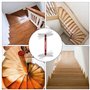 Wisboey Gabarit de Marche D'Escalier Outil: Gabarit de Mesure D'Escalier Réglable de 9 Pouces à 54 Pouces pour les Marches D'Esc