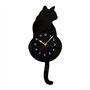 Dytabepl Horloge Murale à Pendule de Chat Noir
