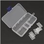 OriGlam 13x6.5CM Boîte de rangement pour matériel de pêche, boîte en plastique avec séparateurs réglables, boîtes de rangement p