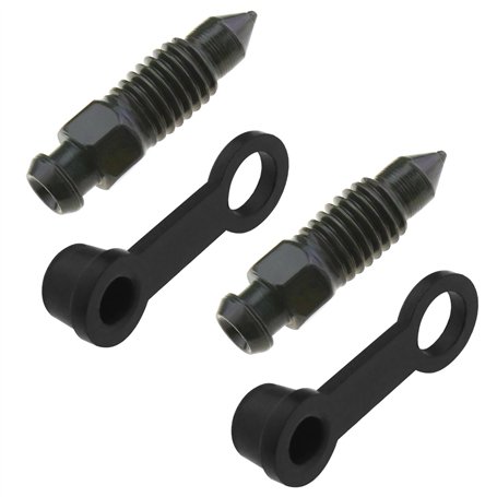 eMagTech 2 Ensembles Vis de Purge d'étrier de Frein M8x1.25mm avec Bouchons Anti-poussière pour Motos Véhicules Électriques Vis