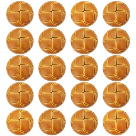 ECSiNG 20pcs Boutons de Football Marron 20 Mm en Plastique Imitation Cuir à Motif Vintage pour Blazer
