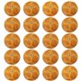 ECSiNG 20pcs Boutons de Football Marron 20 Mm en Plastique Imitation Cuir à Motif Vintage pour Blazer