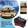 ECSiNG Lot de 2 interrupteurs à bascule LED à 3 broches 2 positions pour réfrigérateur Electrolux Dometic Caravan Rouge 12 V 20