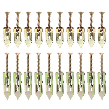 SG Store Ancres Auto-perceuses avec Jeu de Vis Chevilles d'expansion pour Cloisons Sèches Fixations pour Plaques de Plâtre pour