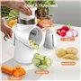 KitchenBoss Rapeuse Legume Manuelle,Rape Fromage:Coupe Légumes Multifonctionnel 3 en 1,avec Manivelle et 3 Lames de Rechange,peu