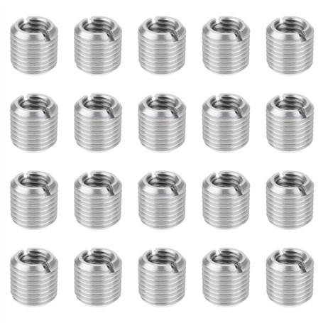 Briny River Adaptateurs Filetés en Acier Inoxydable 304 20 Pièces Manchons M12 X 1