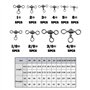 Briny River Lot de 50 émerillons de Pêche à 3 Voies 1# 2# 3# 4# 5# 6# 1/0# 2/0# 3/0# 4/0# Connecteurs de Ligne de Pêche
