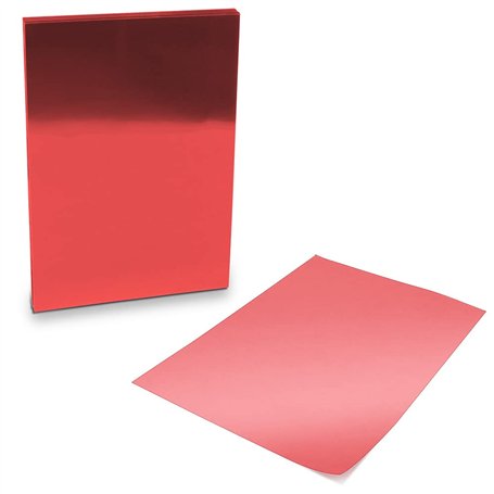 Couvertures transparentes pour Reliure A4 200 microns Pack de 100 Rouge transparent