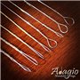 Adagio Pro Acoustic Lot de 2 cordes de mandoline acoustiques – Bronze phosphoreux (Standard Light, .010 - .034 avec jeu d'extrém