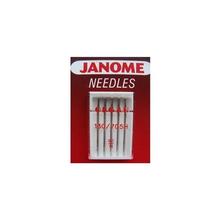 Aiguilles Janome HA 15 x 1 Taille Standard 90 (14) - Pointe Régulière - Compatible avec tous les modèles Janome - Lot de 5