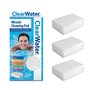 Clearwater Miracle Pad Lot de 3 éponges de Nettoyage pour Piscine et Spa Blanc