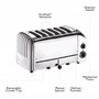 Dualit 60144 Grille-pain 6 tranches poli