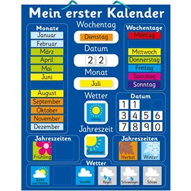 Fridgemagic Mon Premier Calendrier magnétique en Langue Allemande. 40 x 30cm Planche Rigide avec Une Corde pour l'accrocher Fridgemagic Mon Premier Calendrier magnétique en Langue Allemande. 40 x 30cm Planche Rigide avec Une Corde pour l'accrocher