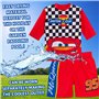 Short de Bain Cars pour garçons + Haut Anti-UV Lightning McQueen, Ensemble de Natation 2 pièces pour Enfants avec t-Shirt de Sur