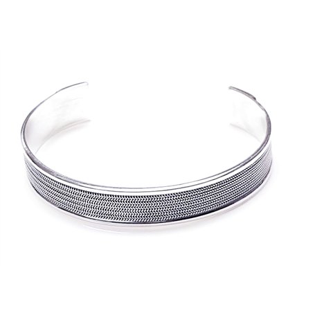 TreasureBay Bracelet jonc en argent sterling massif pour homme