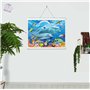 3D LiveLife Affiche Murales Lenticulaires Famille de Dauphins de Deluxebase. Poster Océan 3D sans Cadre. Décoration Murale Parfa