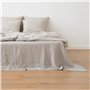 LinenMe Natural Taie D’Oreiller en Lin Crushed, Standard (50 x 70cm)