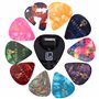Guitar Lab - Support pour Médiators Guitare - 10 Médiators GRATUITS, Porte Médiators à Ressort, En Celluloïd pour Guitare Electr