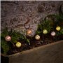 Lights4fun Guirlande Lumineuse Solaire à 20 LED Blanc Chaud avec Boules en Métal Coloré Style Marocain Rechargeable par USB pour