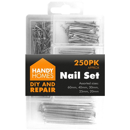 Lot de 250 clous assortis