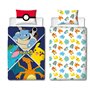 Character World Pokémon Parure de lit Simple avec Housse de Couette réversible 2 Faces Motif Personnages Pikachu avec taie d'ore