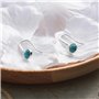 Boucles d'Oreilles Pendantes Turquoise Synthétique