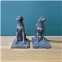 Lot de 2 serre-livres en forme de chien labrador Noir
