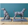 Lot de 2 serre-livres en forme de chien labrador Noir