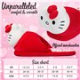 Hello Kitty Chaussons Femme 3D, Pantoufle Femme avec Semelle Antidérapante - Cadeau Femme et Ado (Rouge, 34/35 EU)