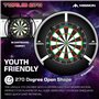 Mission Darts Torus 270 | Système d'éclairage LED avec accès facile à la zone de cible pour jouer sans restriction, noir sablé, 