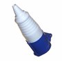 Prise et coupleur 32 A 3 broches 230 V monophasé 32 A IP44 Rainsafe intérieur/extérieur Bleu industriel IEC309-2