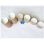 ShieldUp Lot de 6 tubes en carton solide Marron 50 mm de diamètre 3 tailles différentes 2 x 100 mm de haut 2 x 50 mm de haut 2 x