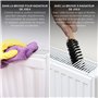 Joeji's Kitchen Brosse Radiateur Multi-Fonction et Flexible - Plumeau Radiateur Poils Longs et Fins - Manche en Bois - Gagnez en