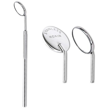 HOKIN Miroir Dentaire en Acier Inoxydable Inspection des Dents Bouche en Acier Inoxydable Miroir Dentiste Outil Stomatoscope Ave