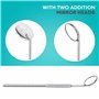 HOKIN Miroir Dentaire en Acier Inoxydable Inspection des Dents Bouche en Acier Inoxydable Miroir Dentiste Outil Stomatoscope Ave
