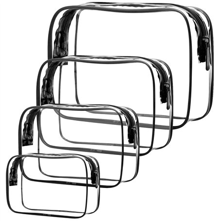 NATUCE 4 pièces Trousses de Toilette Transparente