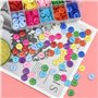 350Pcs Boutons en Résine 10MM Forme Ronde Boutons 10 Couleurs pour la Couture l'ArtisanaT décorations Confection de Bricolage