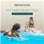 Kit de bandelettes de test d'eau 7 en 1 VED pour spa, piscine et bain à remous - 100 bandelettes de test d'eau pour le chlore li