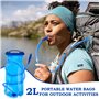 Poche à Eau - BPA-Free Poche Hydratation,Portable Durable Sac à Eau de Randonnée & Vélo, Anti-Fuite et Pliable Poche Hydratation