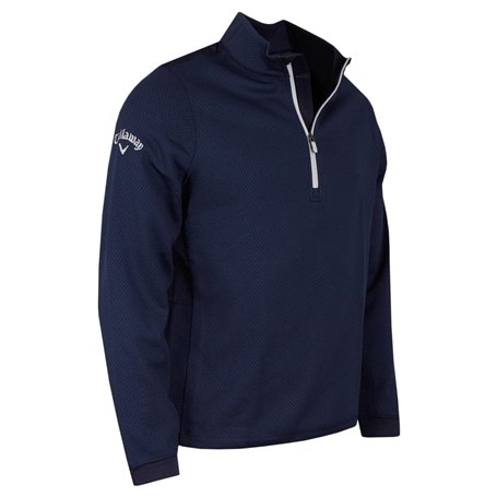 Callaway Golf Mens Hex Textured Sustainable Thermal Fleece Pull - Caban - XXL