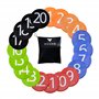 VILUXE Speed & Agility Training Lot de 20 grands marqueurs plats numérotés Multicolore avec poignée antidérapante en PVC Diamètr