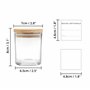 Winter Shore Petit Pot en Verre 170 ML avec Couvercles [Lot de 15] - Contenant Bougie Transparent - 15 Étiquettes Autocollantes,