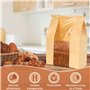 Winter Shore Grand Sac à Pain Conservation en Papier (Lot de 50) - Sachet Kraft Alimentaire Marron avec Fenêtres - Sacs Papier S